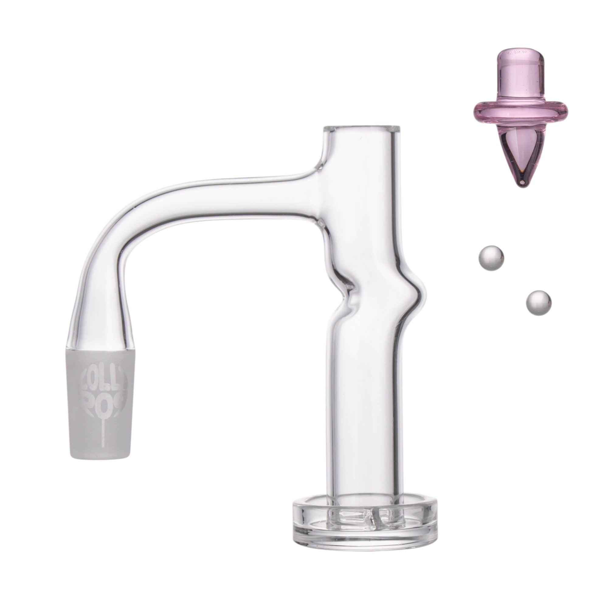 Lollipop QSeries-16 — 14mm Male 90° Fully Welded Quartz Terp Slurper Set