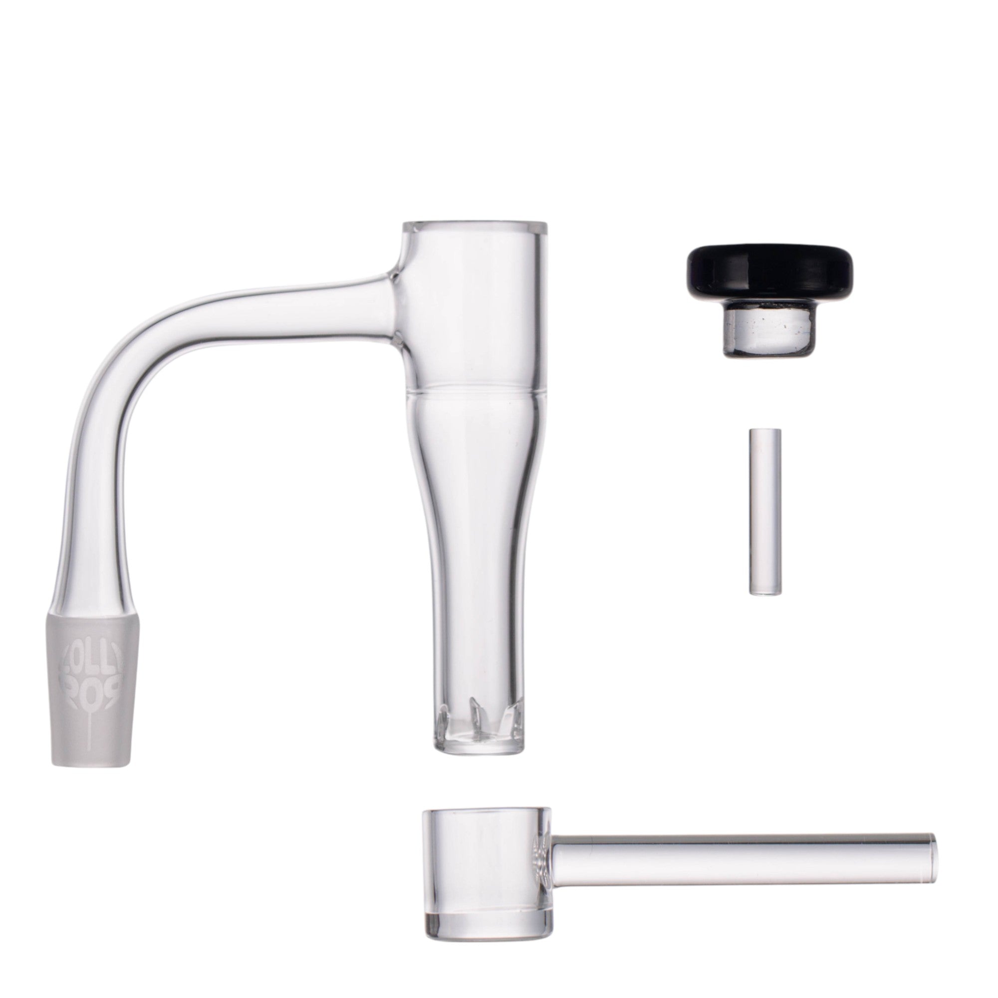 Lollipop QSeries-18 | 14mm Male 90° | Fully Welded Quartz Terp Slurper Banger Set - I Asst Colors
