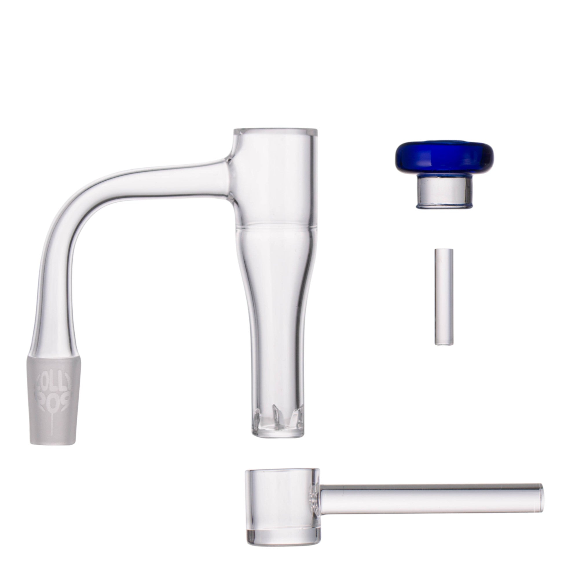 Lollipop QSeries-18 | 14mm Male 90° | Fully Welded Quartz Terp Slurper Banger Set - I Asst Colors