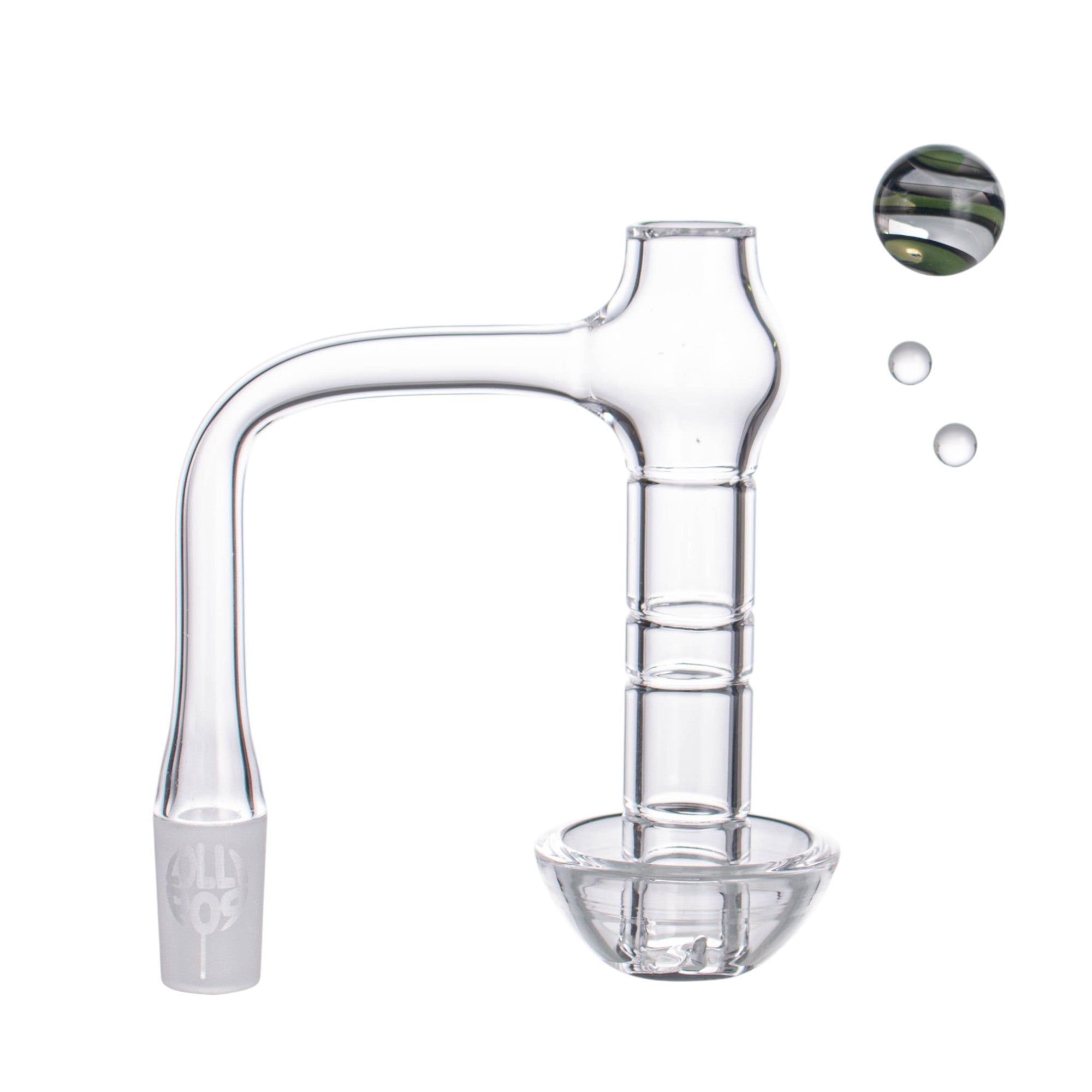 Lollipop QSeries-20 — 14mm Male 90° Fully Welded Quartz Terp Slurper Banger Set