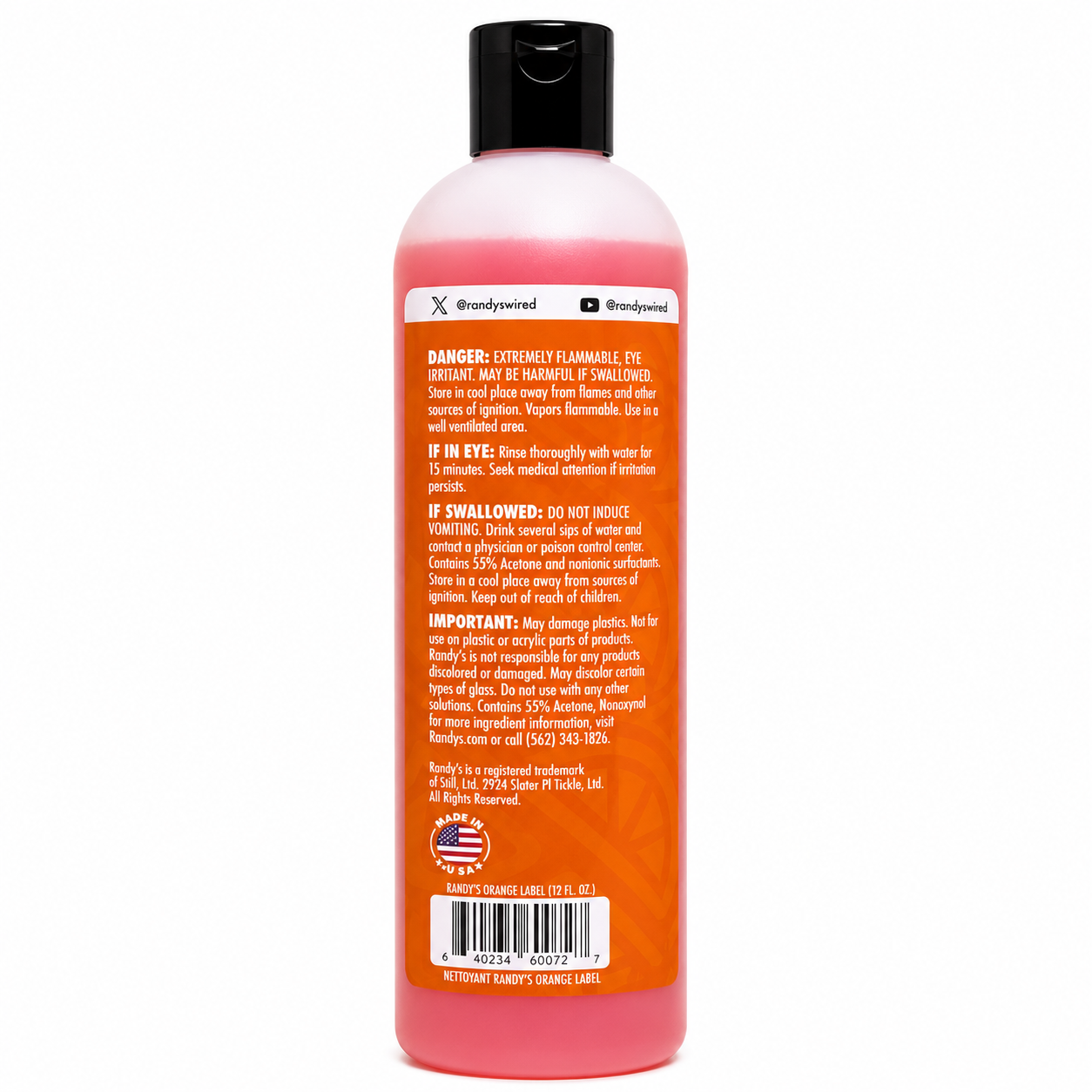 Randy's Orange Label 12oz Cleaner