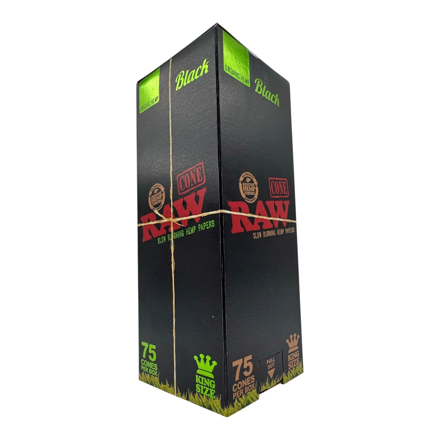 Raw Black Organic Hemp Cone King Size - 75ct./Display