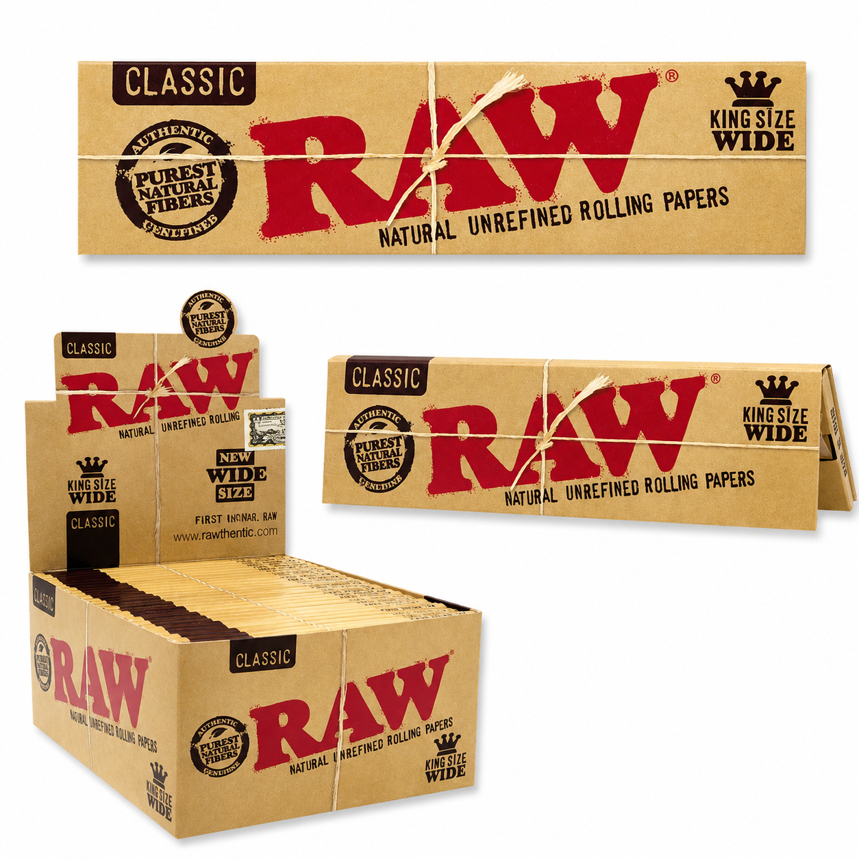 Raw Classic Paper King Size Wide I 50Pk/Dis
