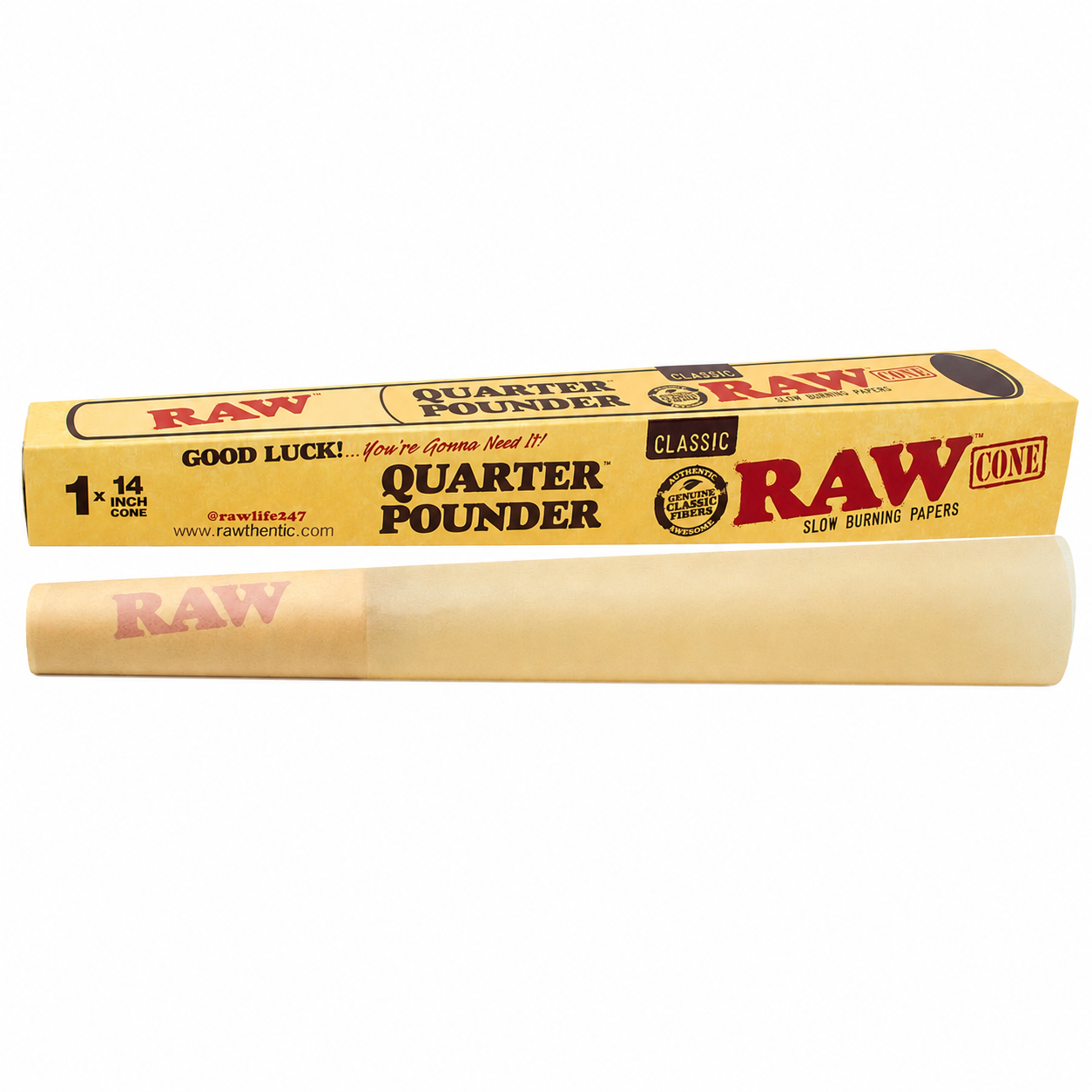Raw Classic Quarter Pounder 14" Cone 1ct