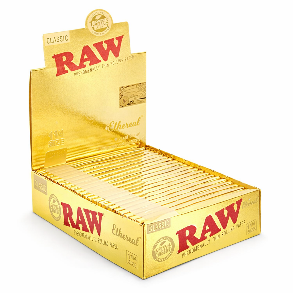 Raw Ethereal 1 1/4 Rolling Paper | 50 Leaves/Pack | 24Pack/Box