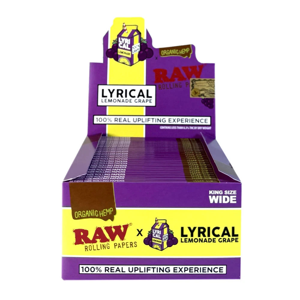 Raw Lyrical Lemonade King Size Papers Grape 50ct
