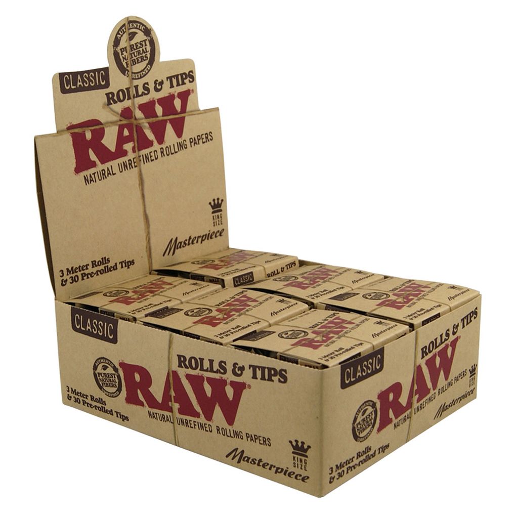 Raw Masterpiece King Size Rolls with Pre Rolled Tips