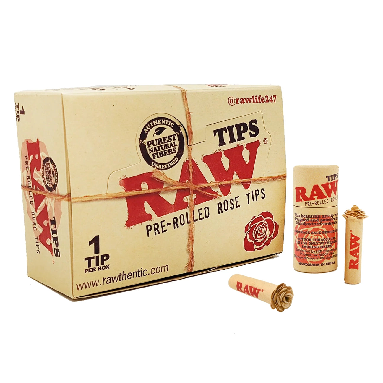 Raw Pre-Rolled Rose Tips