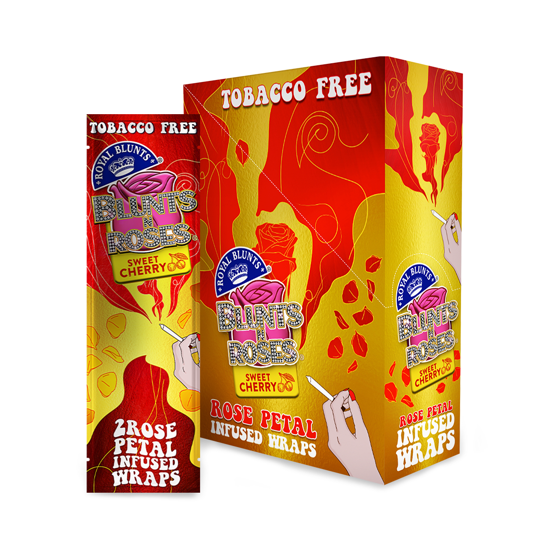 Royal Blunts | Blunts & Roses Petal Infused Wraps - Sweet Cherry (2 per pack / 25 per display)