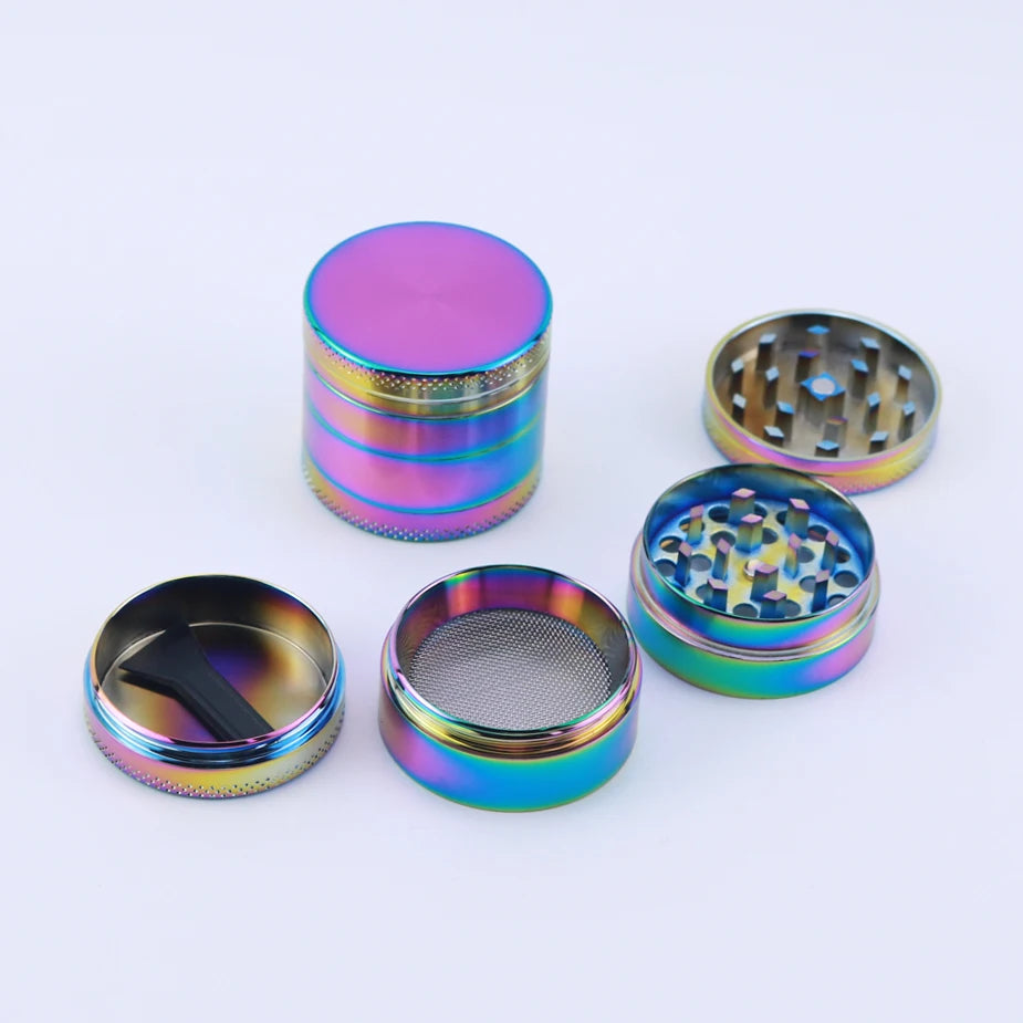 Rainbow Anodized Zinc 4 Part Herb Grinder