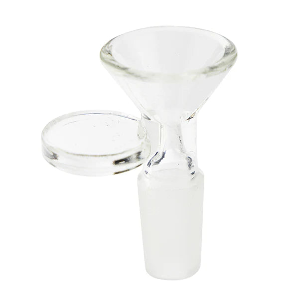 Clear Cone Glass Bowl With Round Handle