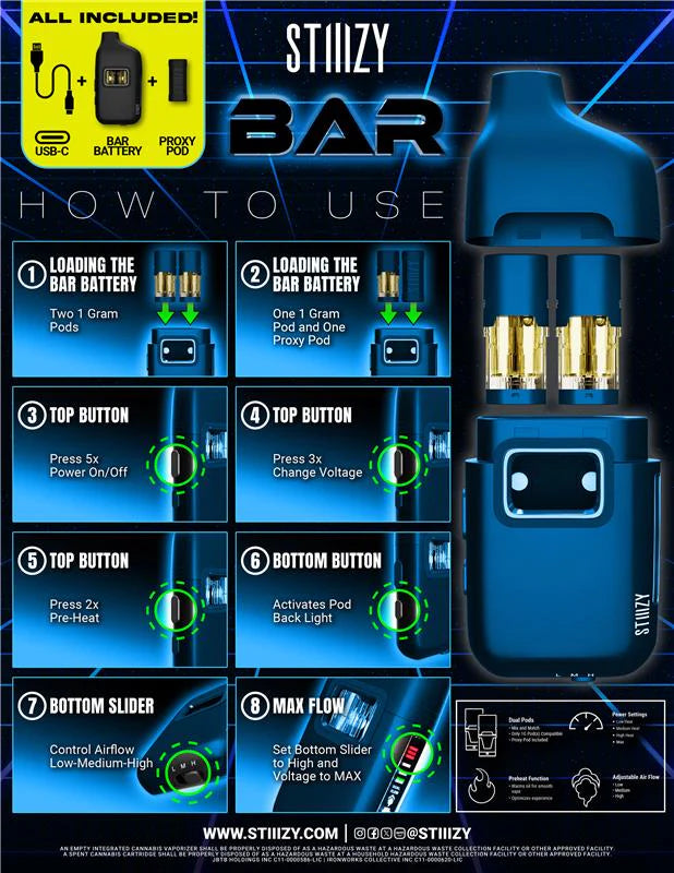 STIIIZY Bar Dual Pod System - Pack of 5