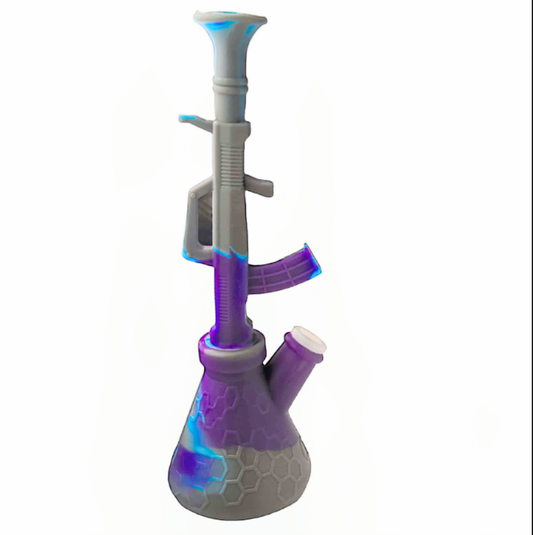 10" Small Rifle Gun Beaker Silicone Water Pipe