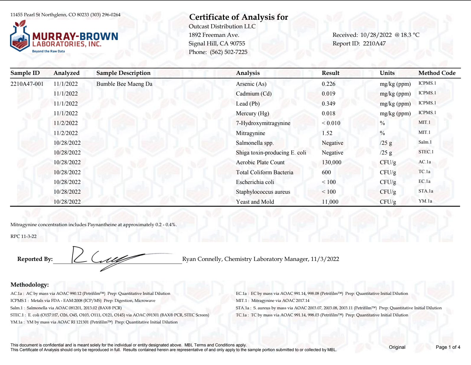 Bumble Bee Kratom (Capsules) (40ct)