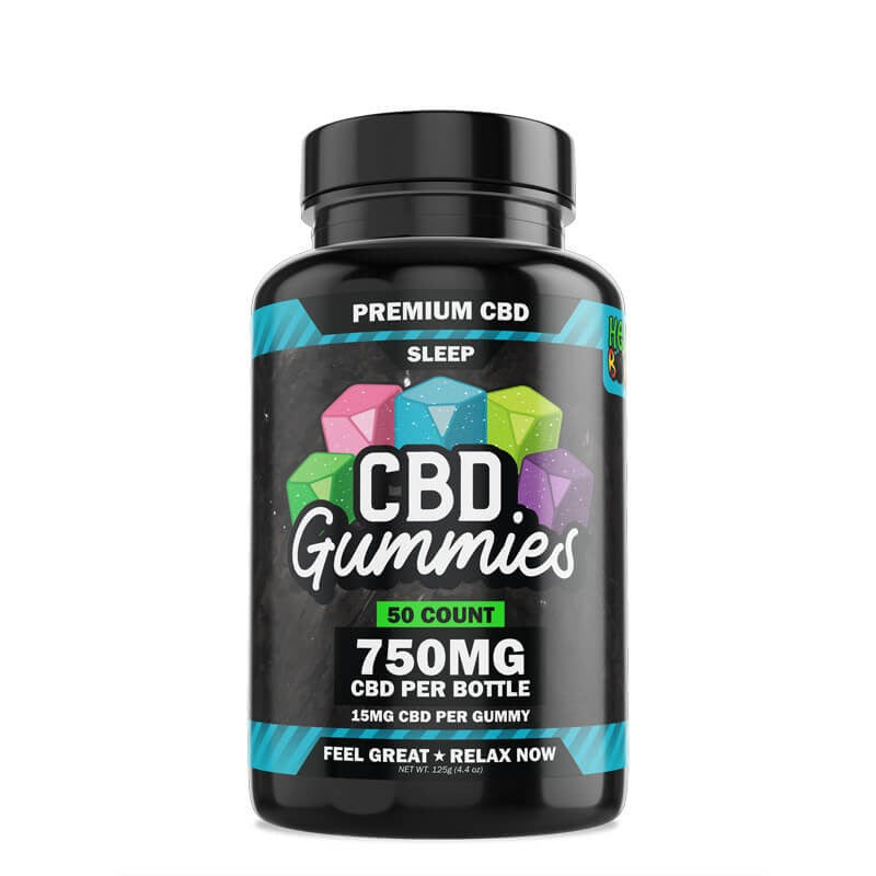Hemp Bombs - CBD Sleep Gummies 50-count (15mg CBD & 5mg Melatonin Per Gummy) 750mg CBD Per Jar...