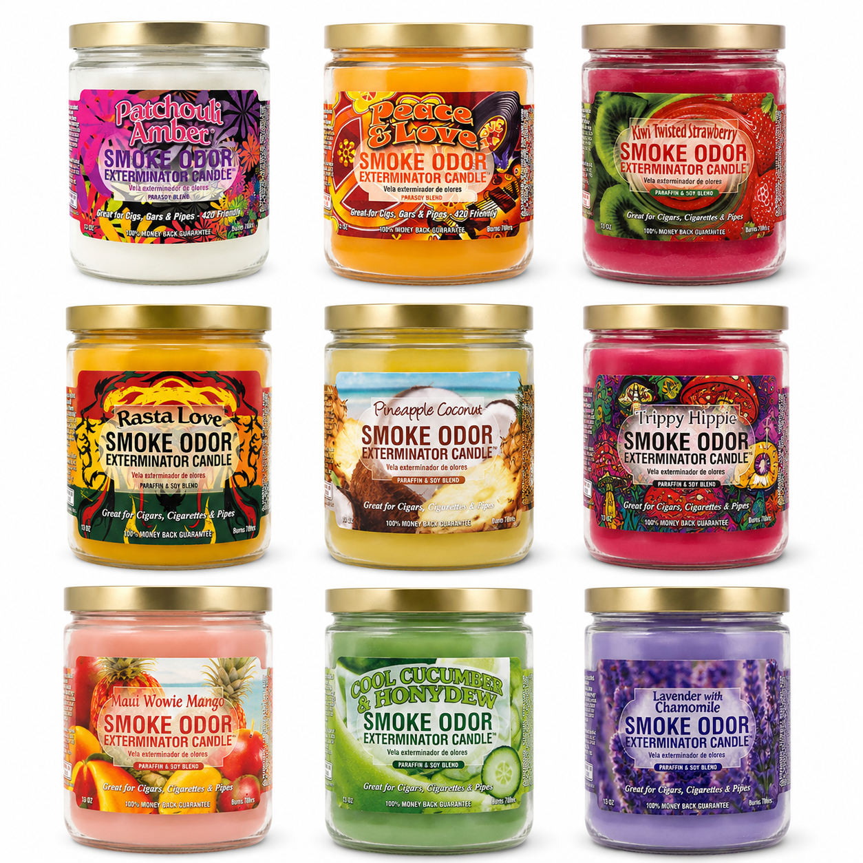Smoke Odor Exterminator Candles 13oz.
