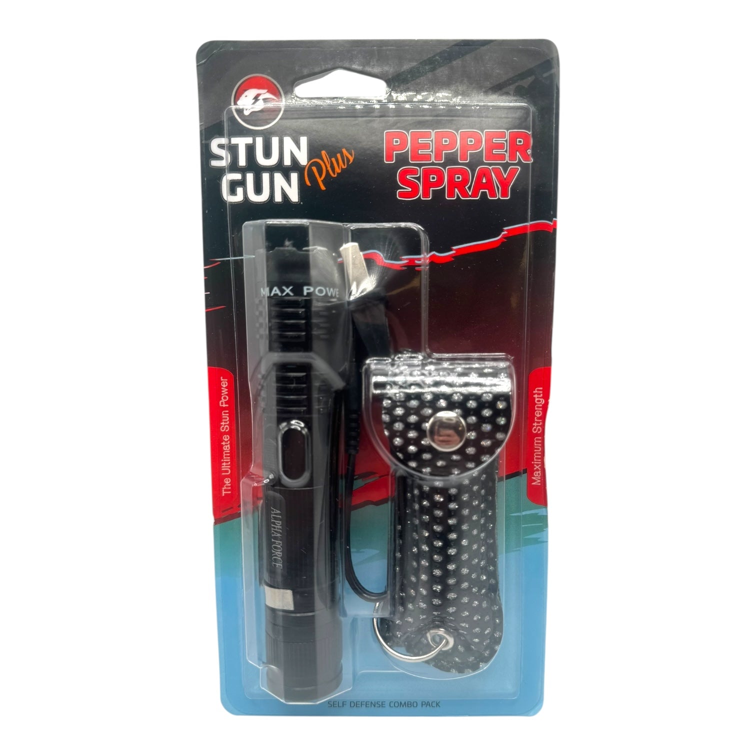 Stun Gun Plus Pepper Spray CH-17-BK