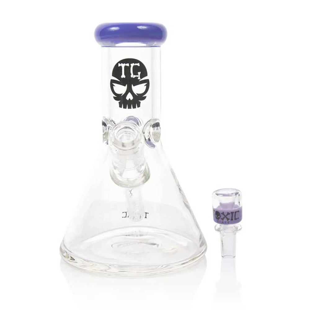 TX26 - 8″ Toxic Mini Beaker Water Pipe by MK 100 Glass