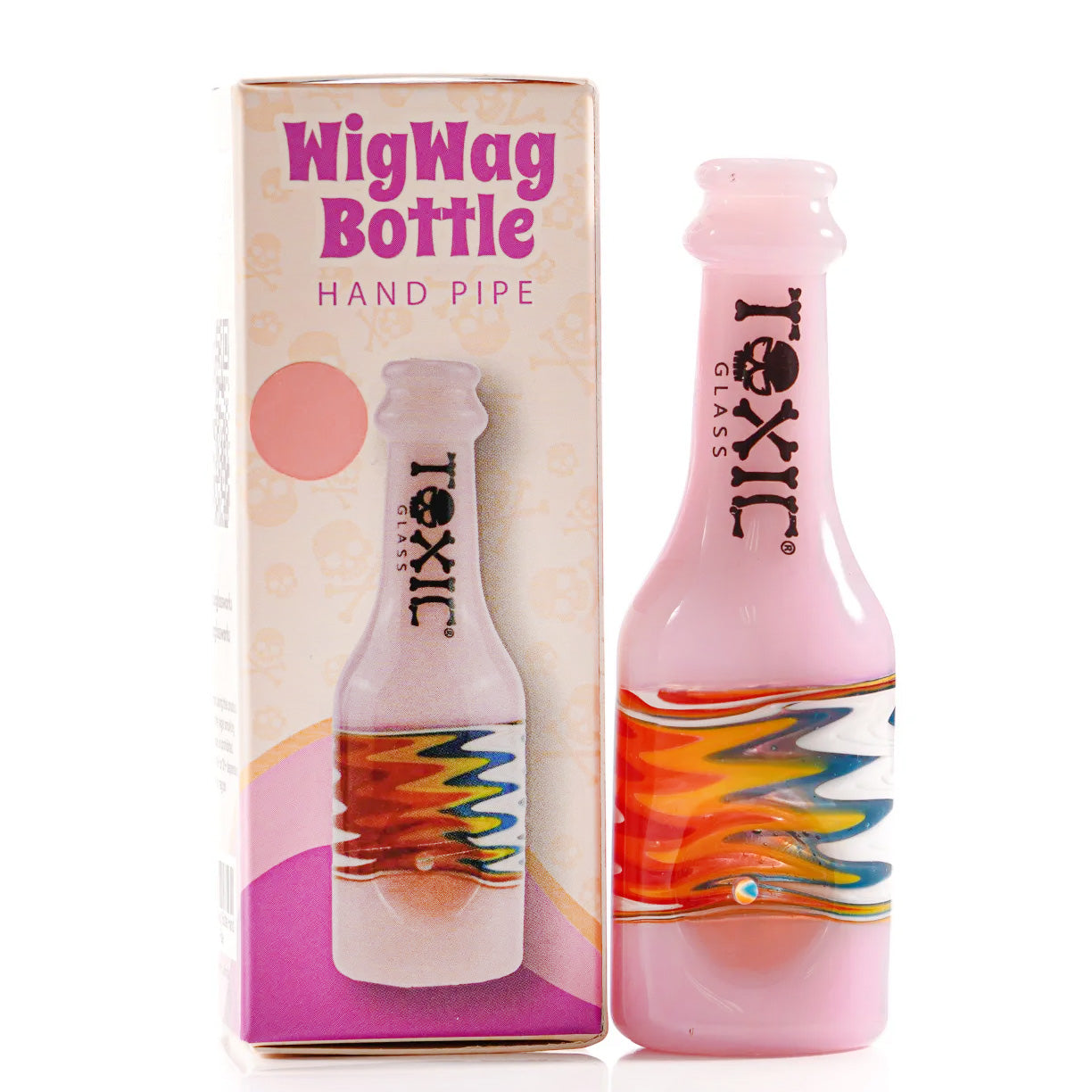 TXH12 —Toxic Wigwag Bottle Hand Pipe
