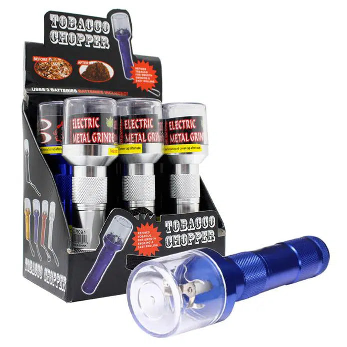 Tobacco Chopper Electric Metal Grinder - 6pc Display
