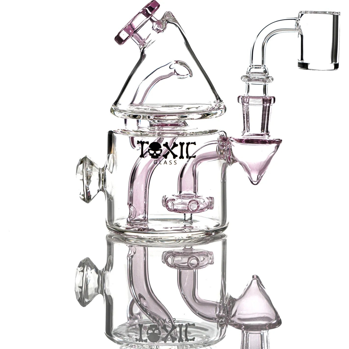 TX45 - 5.5" Toxic Glass Cone Recycler Diamond Rig