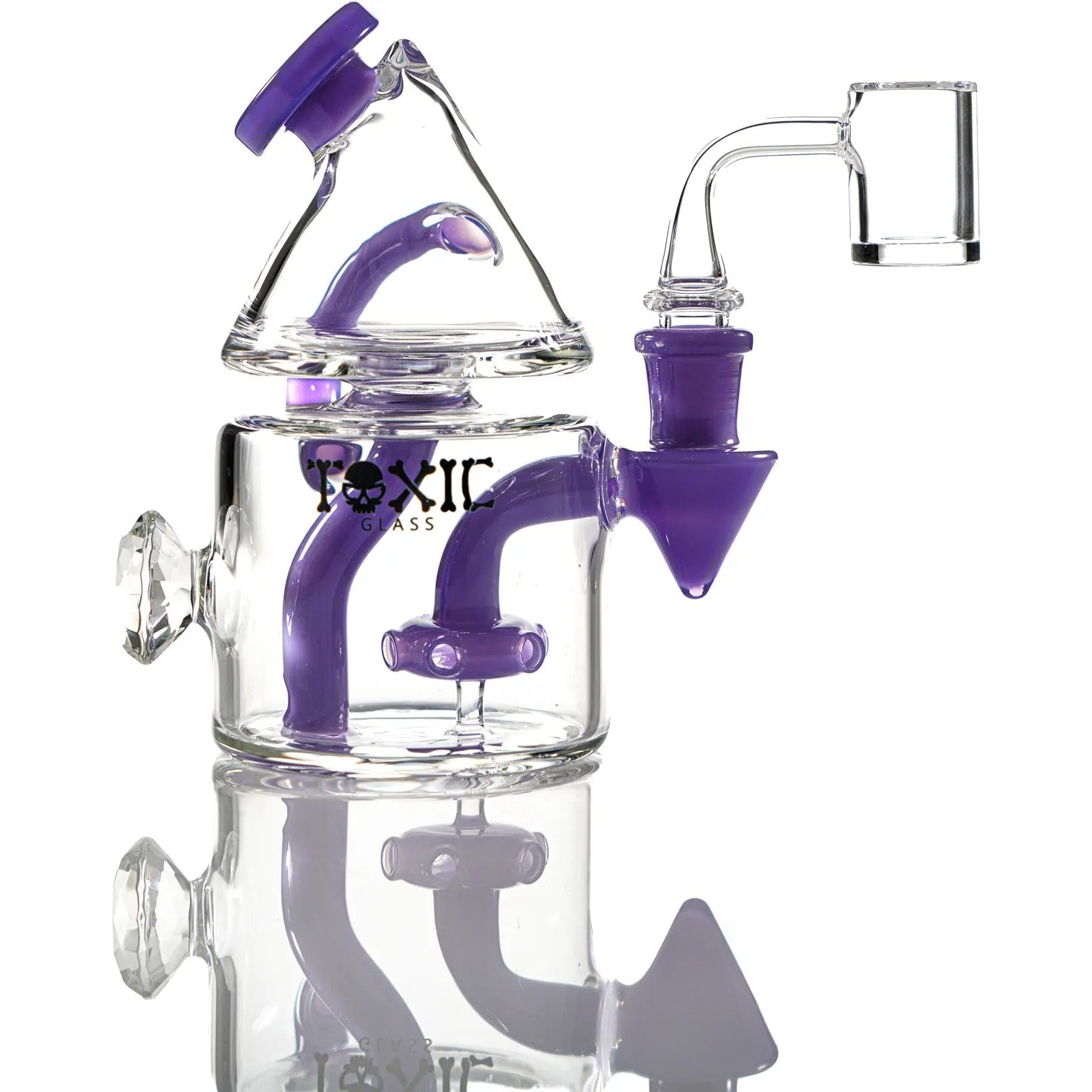 TX45 - 5.5" Toxic Glass Cone Recycler Diamond Rig