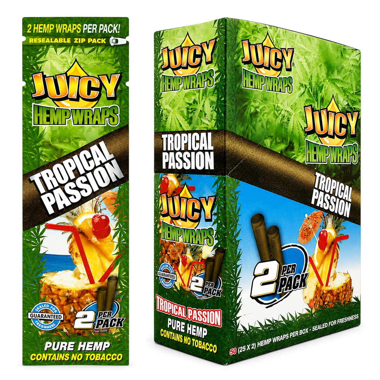 Juicy Hemp Wraps 2pk - 25x2pk Display