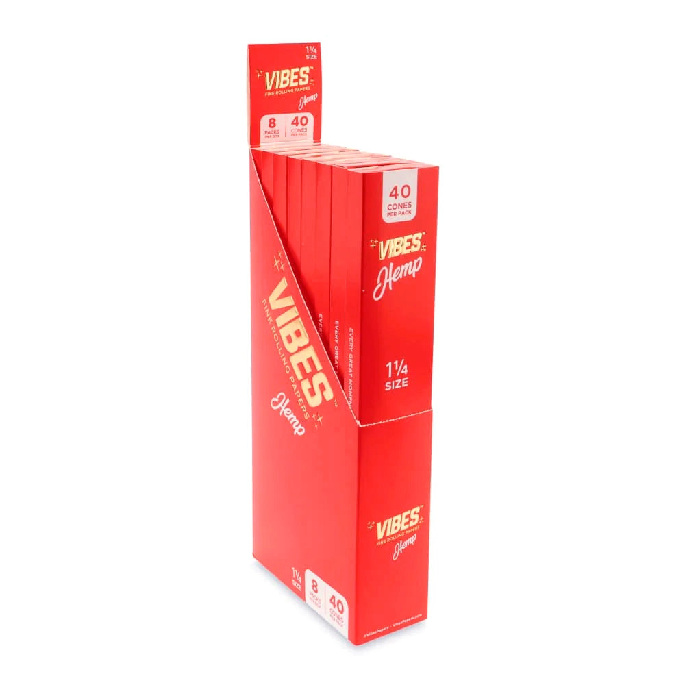 VIBES 1 1/4 Size Cones (Single Pack 40 Cone / 8 Packs Per Display)