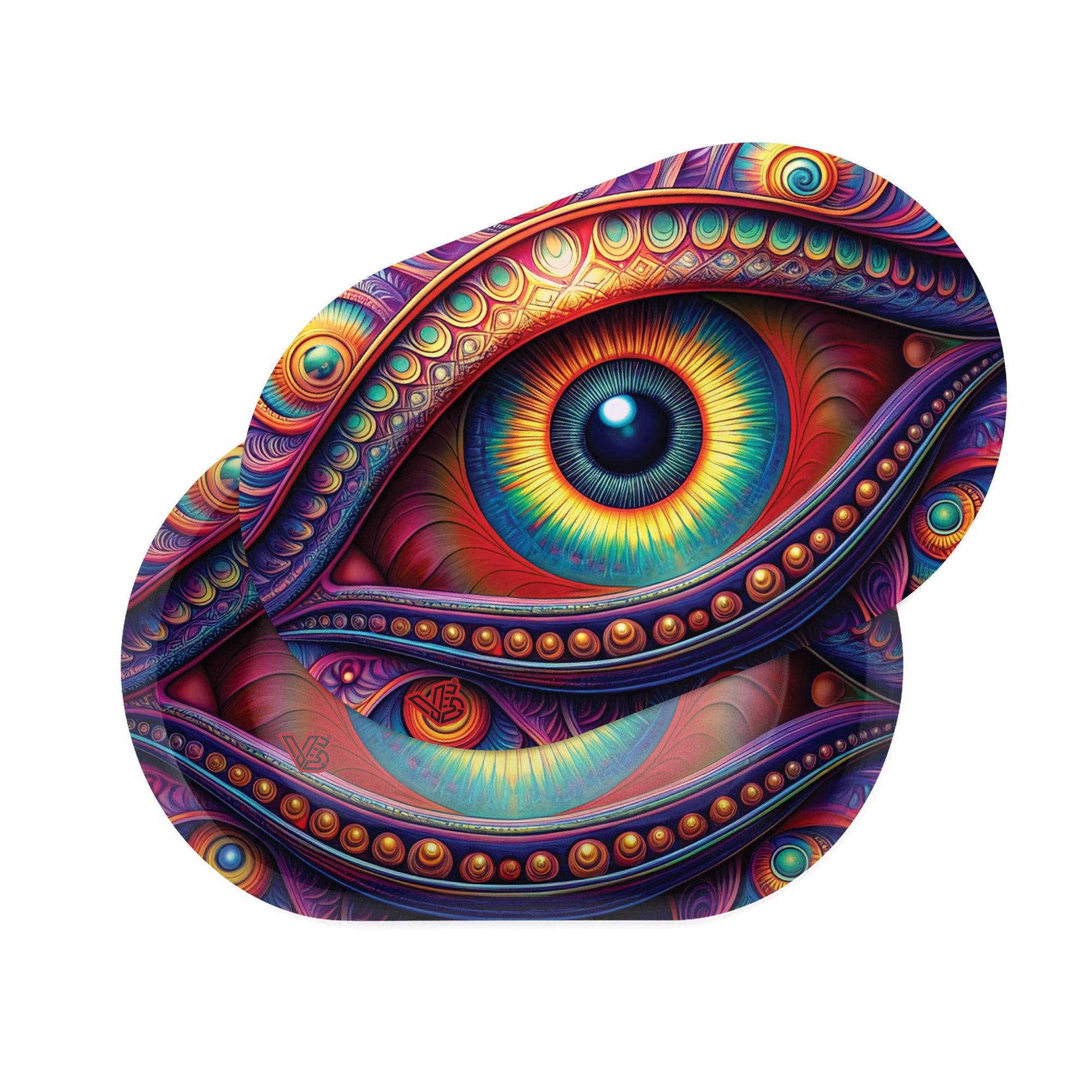 3D Mini 5.5" x 3.5" Metal Rolling Tray w/ Cover 80/Mc