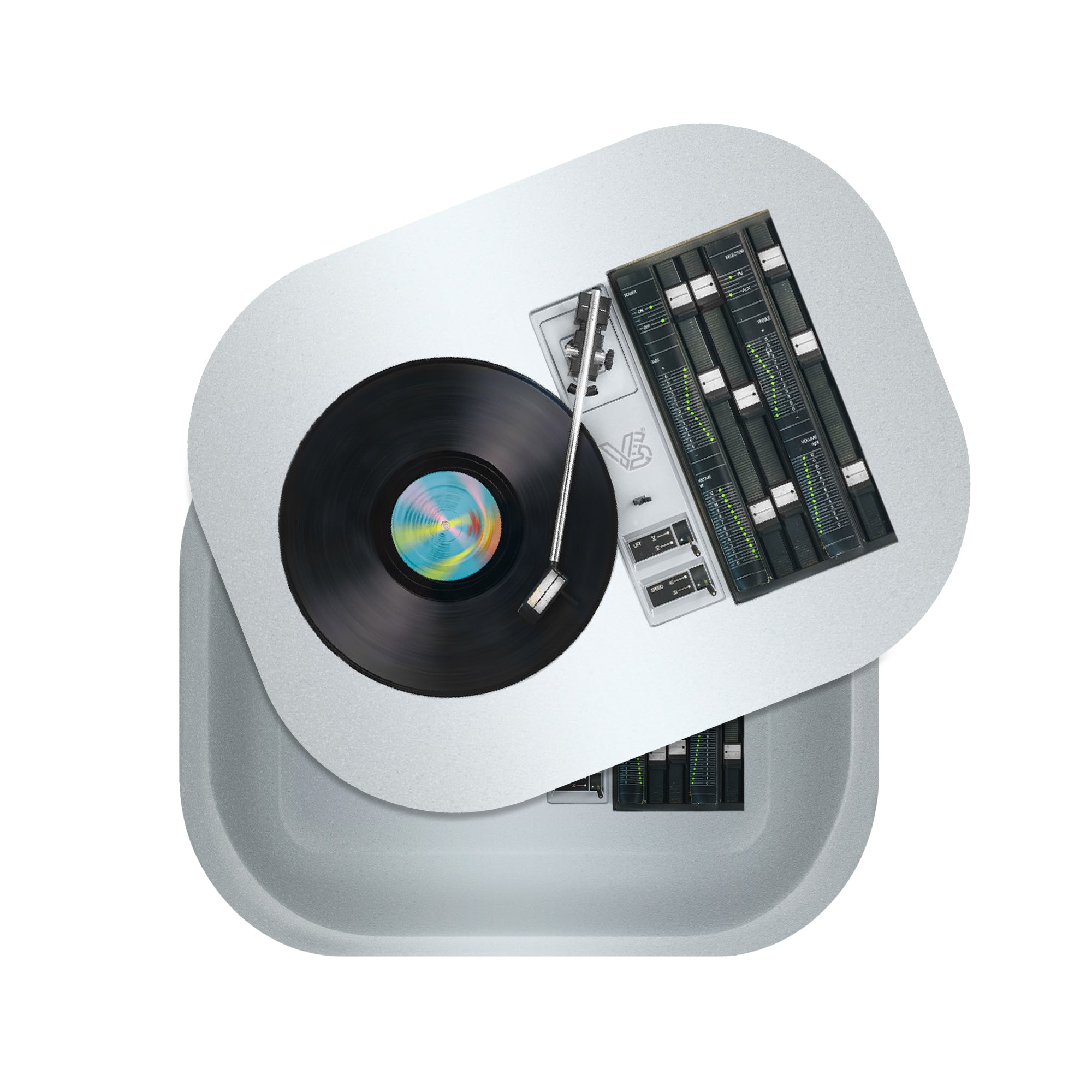 3D Small 7" x 5.5" Metal Rolling Tray w/ Cover - 40/Mc