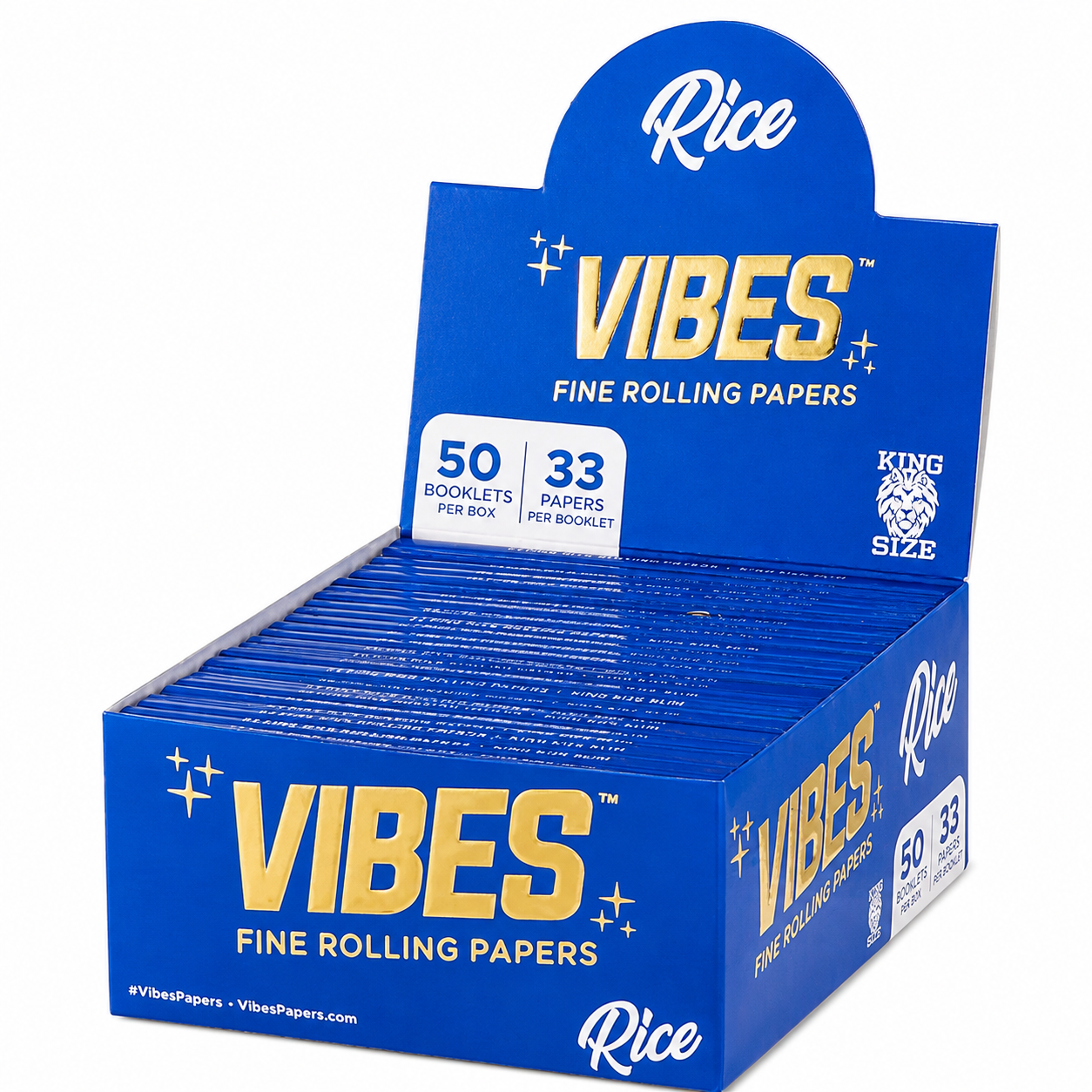 Vibes - Rice King Size Rolling Paper (50 Packs/ Display)
