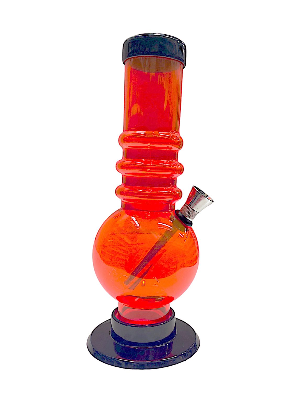 8" Swirl Single Bubble Acrylic Water Pipe (Assorted Colors)