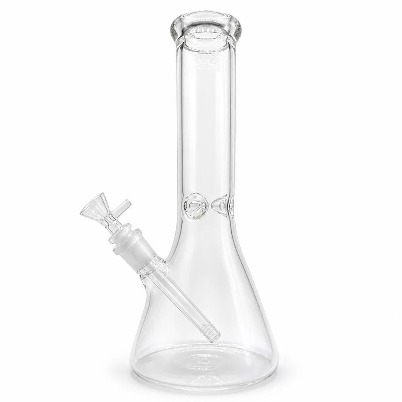 12" Clear 5mm Glass on Glass Water Pipe Beaker