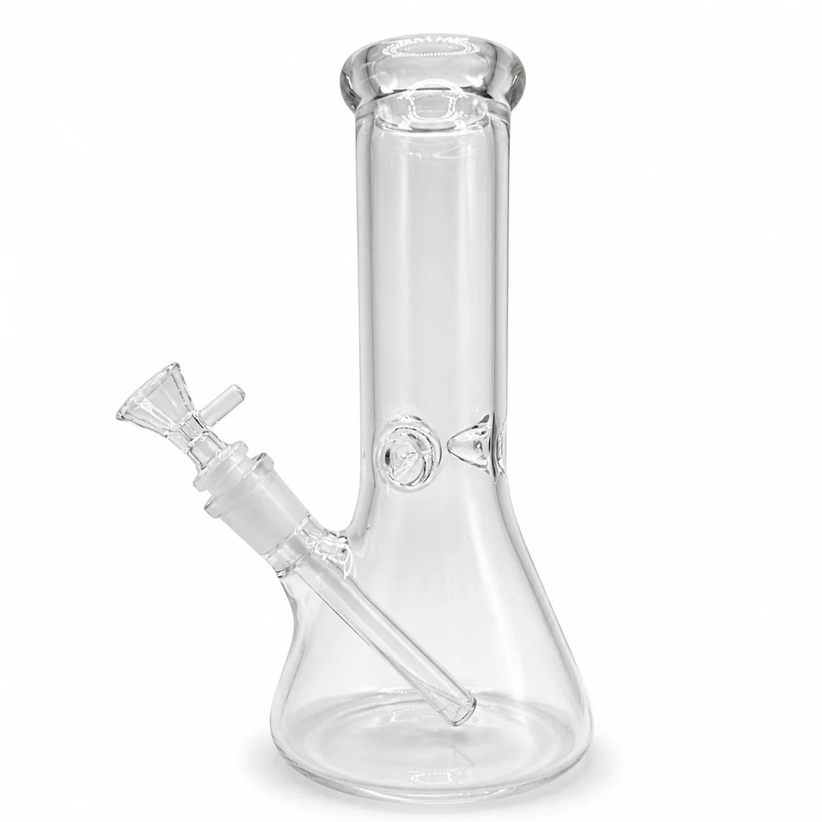 10" Clear 5mm Glass on Glass Water Pipe Beaker