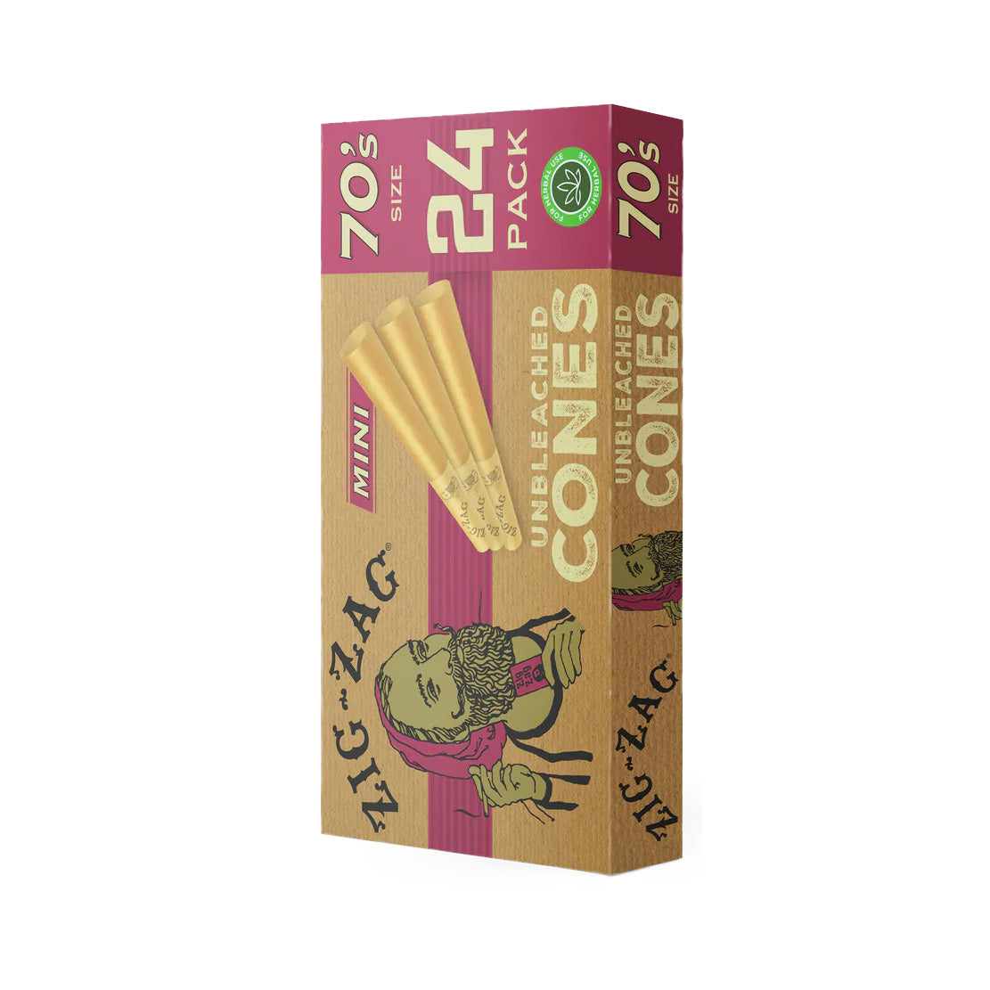 Zig Zag Unbleached Cones 24 Pack