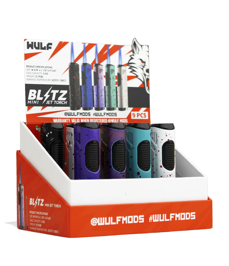 Wulf Blitz Mini Jet Torch - 9pc Display