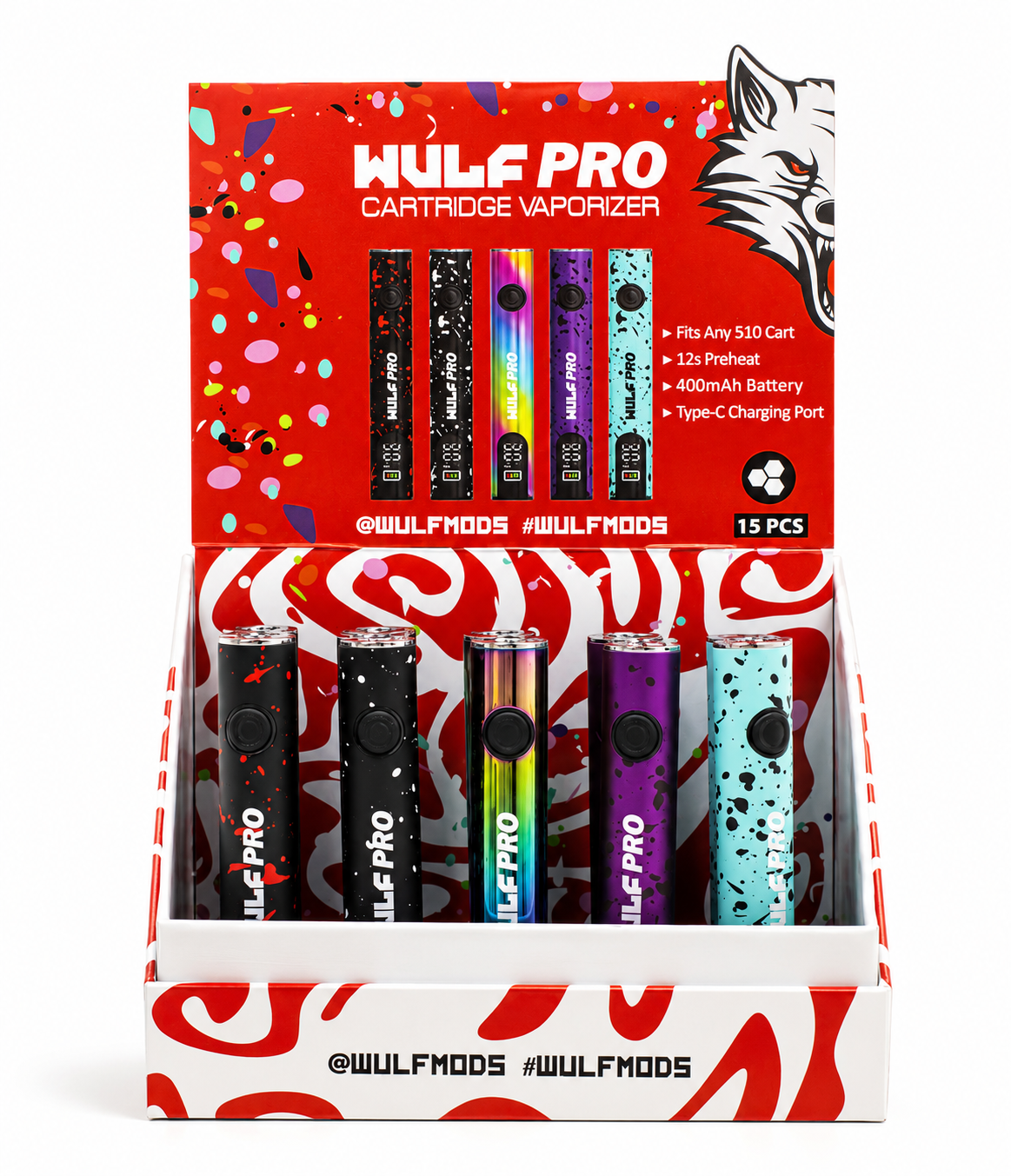 Wulf Pro 510 Voltage Battery (15pc Display)