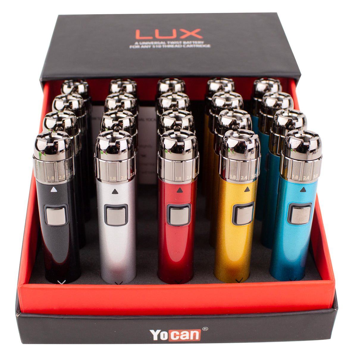 Yocan LUX 510 Threaded Vape Pen Battery - 20pcs Per Display