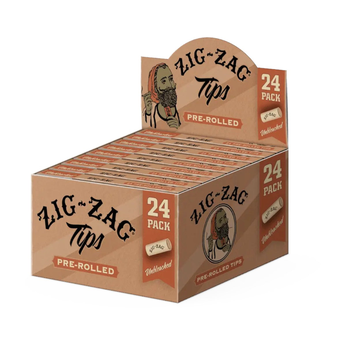Zig-Zag Unbleached Tips Pre-Rolled (24 pack)