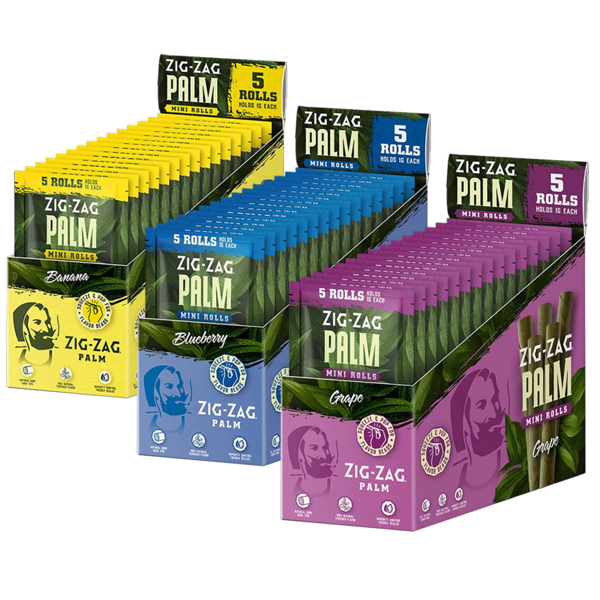 Zig Zag Palm Mini Rolls 5 ROLLS 1G