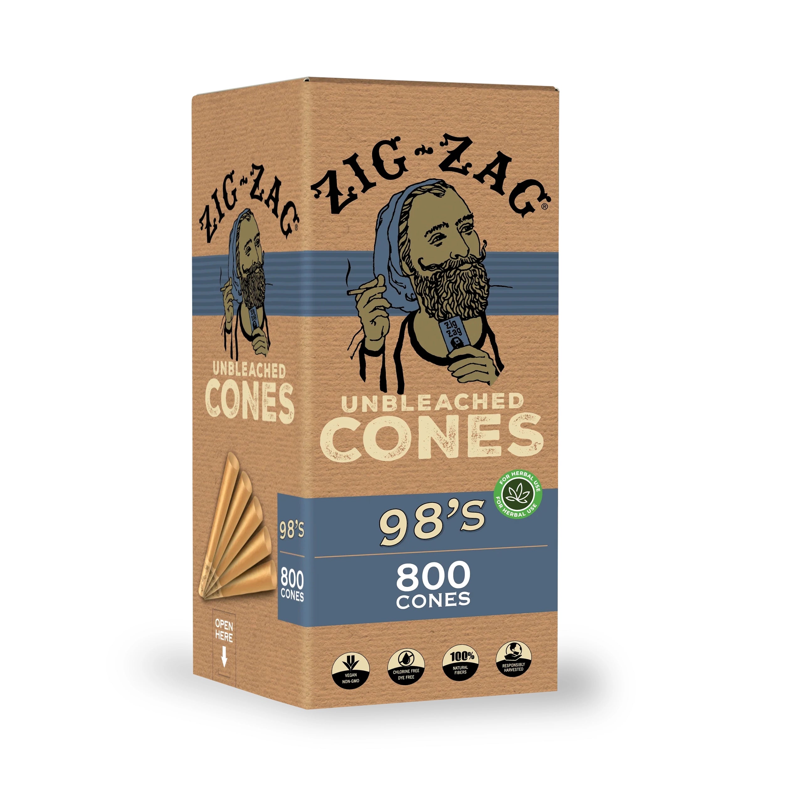 Zig Zag Unbleached Cones