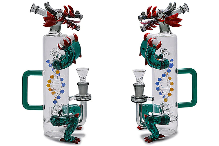 11" Dragon DNA Helix Glass Water Pipe
