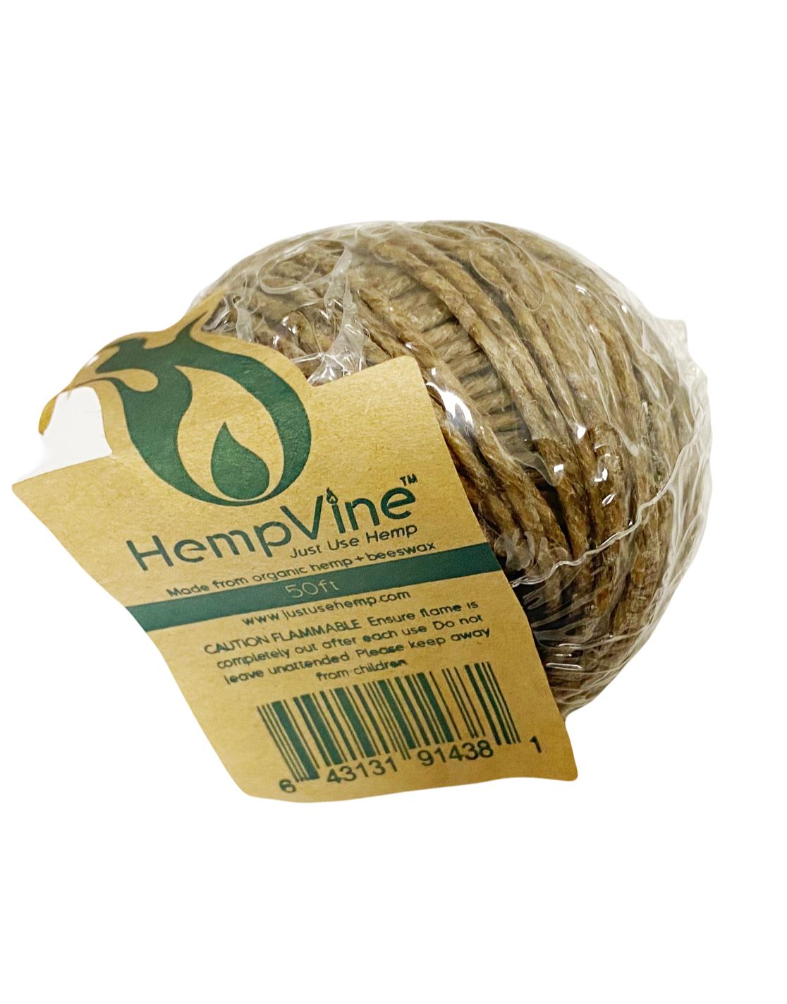 HempVine 50ft Organic Hemp Wick