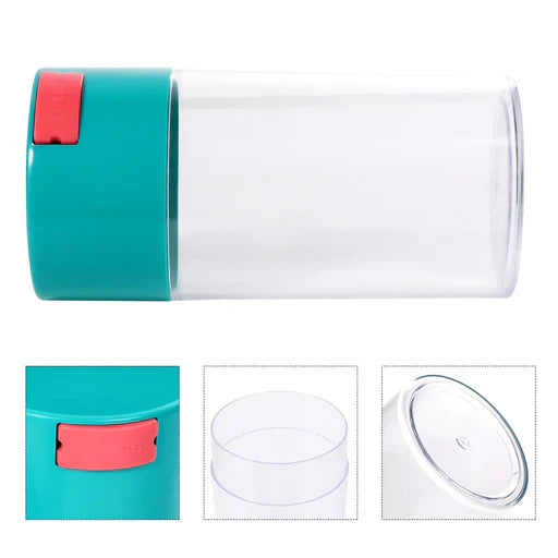 Acrylic Air Tight Jar 560mL 19oz. - Colored Lid Clear Bottom