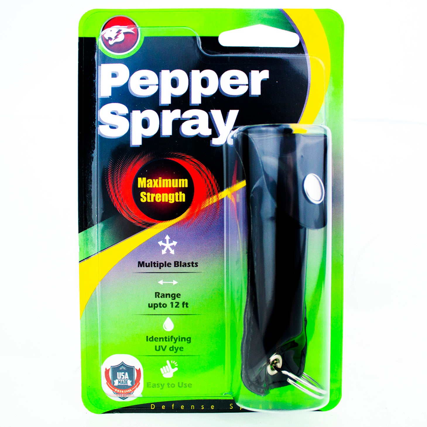 Cheetah Pepper Spray Maximum Strength w/Key-Chain Case Self Defense