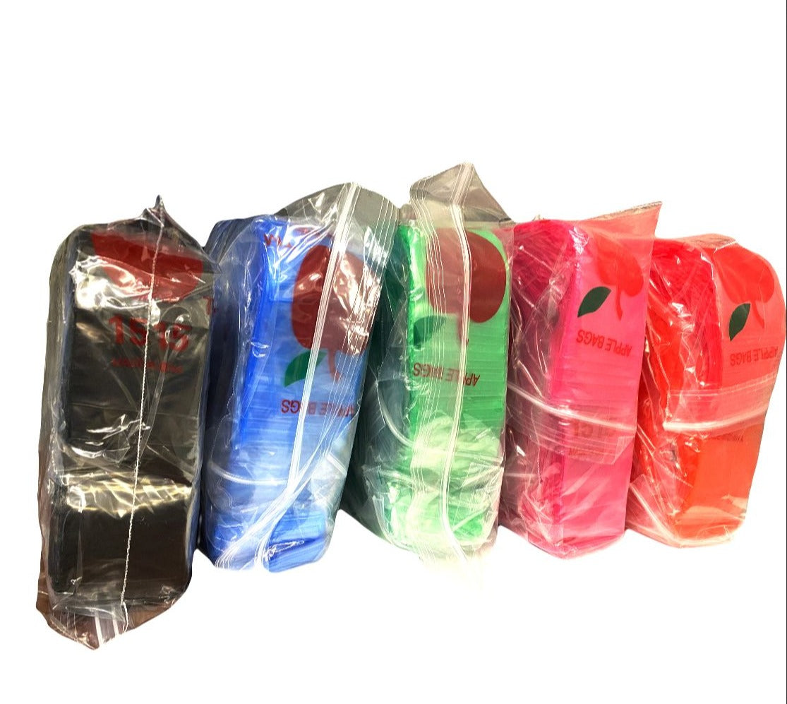 Apple 1515 Colored Plastic Ziplock Baggies (1,000 Bags)