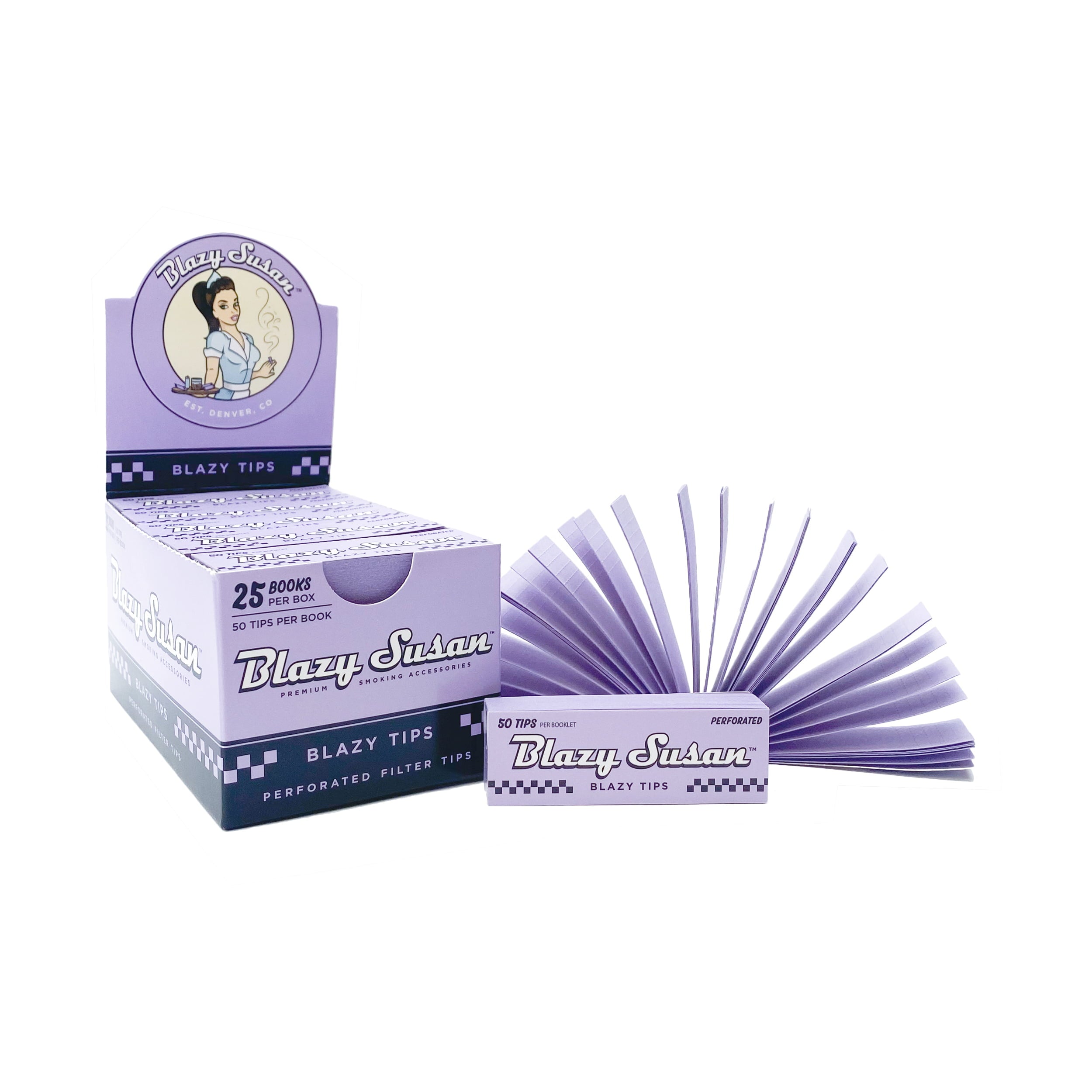 Blazy Susan Purple Tips | 25 Books per box