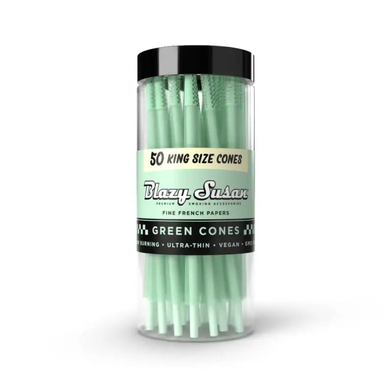 Blazy Susan King Size Cones 50ct Jar | 36Jars / Case - Green