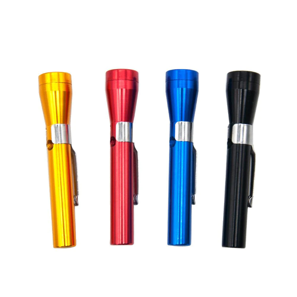 3" Flashlight Metal Hand Pipe