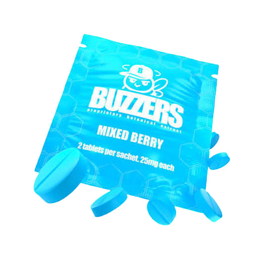 "Buzzers" 25mg - 2ct Sachet 15pk/Dis I 30 Display
